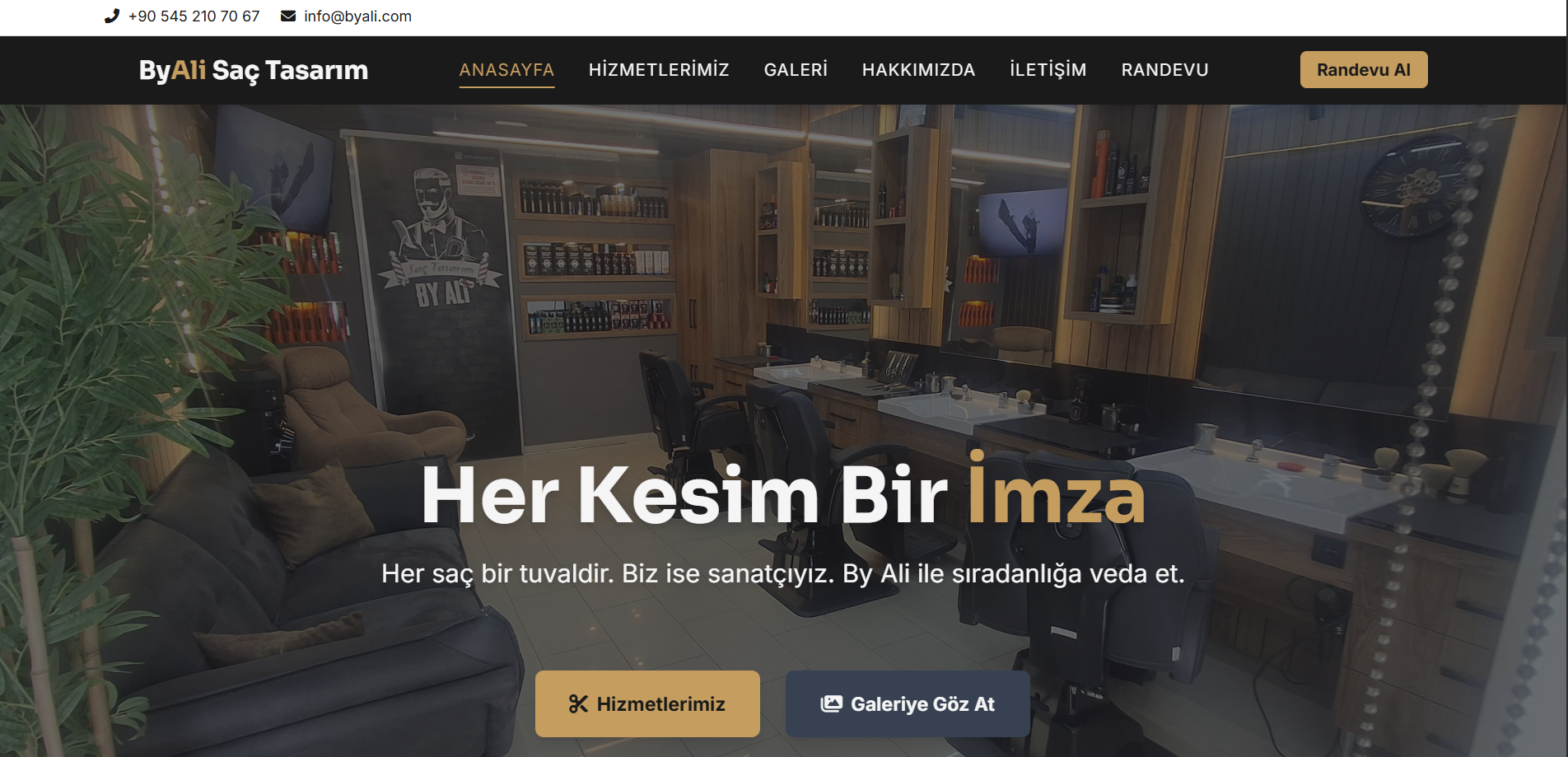 ByAli Saç Tasarım – Özel WordPress Tema Geliştirme